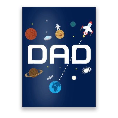 Dad Outer Space Birthday Party Poster