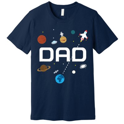 Dad Outer Space Birthday Party Premium T-Shirt