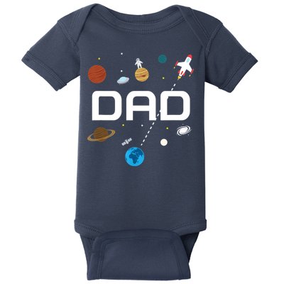 Dad Outer Space Birthday Party Baby Bodysuit
