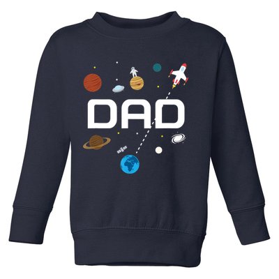 Dad Outer Space Birthday Party Toddler Sweatshirt