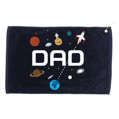 Dad Outer Space Birthday Party Grommeted Golf Towel