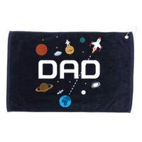 Dad Outer Space Birthday Party Grommeted Golf Towel