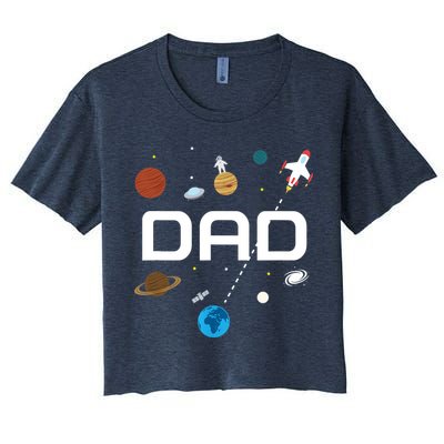 Dad Outer Space Birthday Party Crop Top