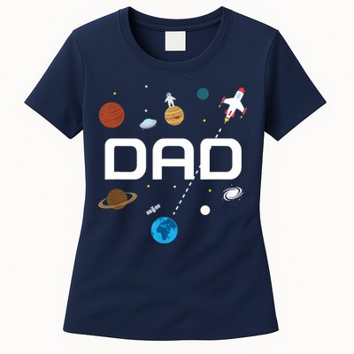 Dad Outer Space Birthday Party Womens T-Shirt