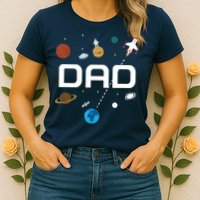 Dad Outer Space Birthday Party Womens T-Shirt