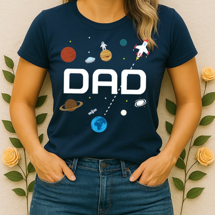 Dad Outer Space Birthday Party Womens T-Shirt