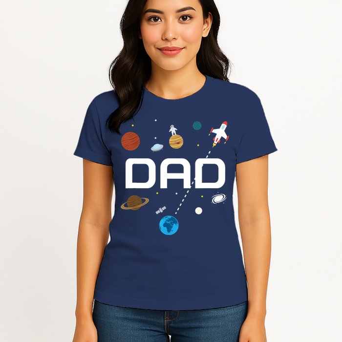 Dad Outer Space Birthday Party Womens T-Shirt