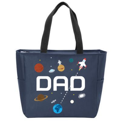 Dad Outer Space Birthday Party Zip Tote Bag