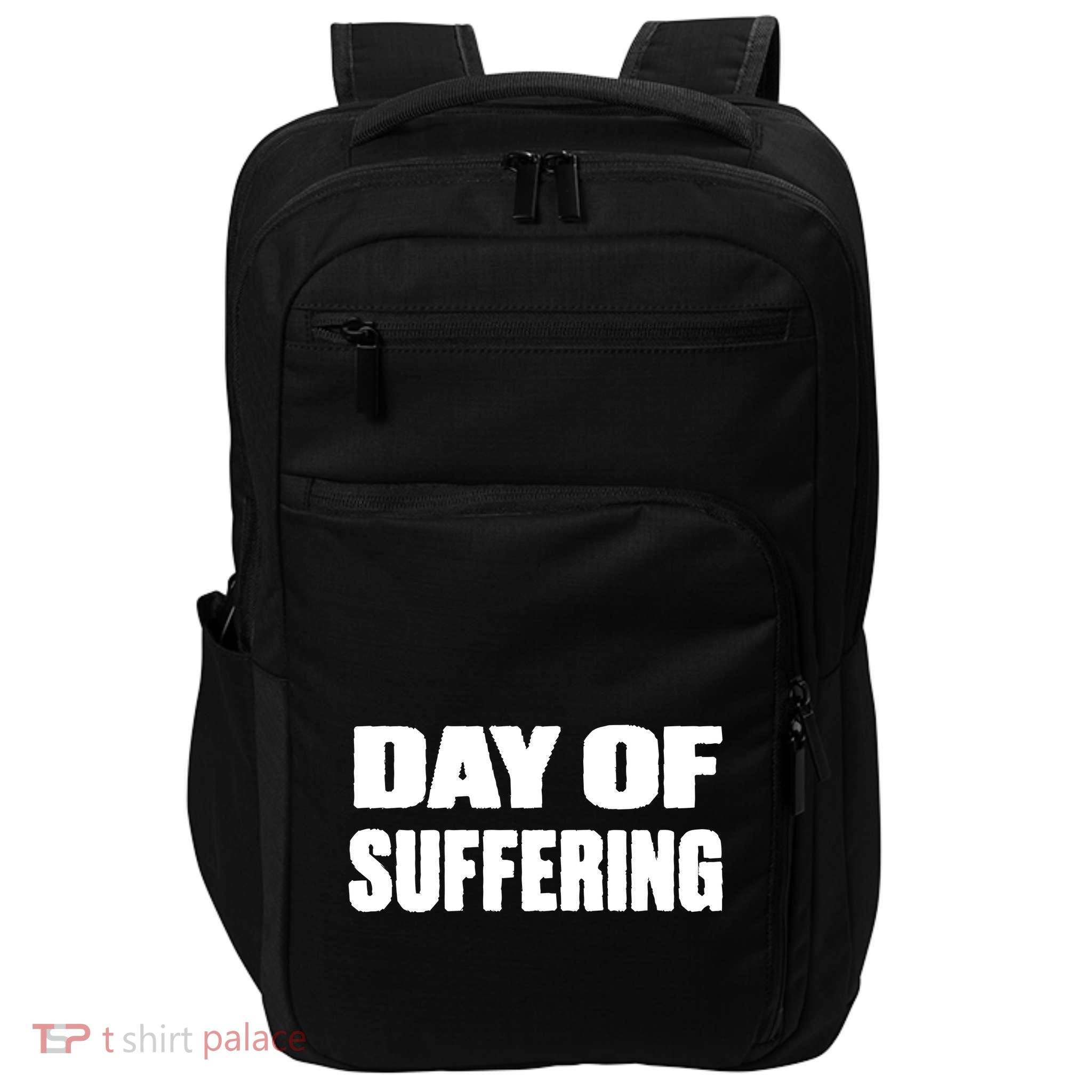 Day Of Suffering Visualize Industrial Collapse Impact Tech Backpack