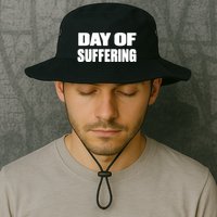 Day Of Suffering Visualize Industrial Collapse Bucket Hat