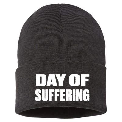 Day Of Suffering Visualize Industrial Collapse Sustainable Knit Beanie