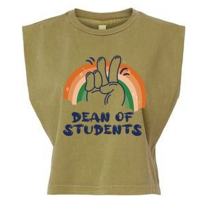 Dean Of Students Kindergarten Funny Rainbow Appreciation Day Gift Garment-Dyed Women's Muscle Tee