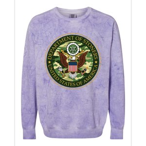 Department Of Stoners Funny Weed Cannabis Pot America USA Colorblast Crewneck Sweatshirt