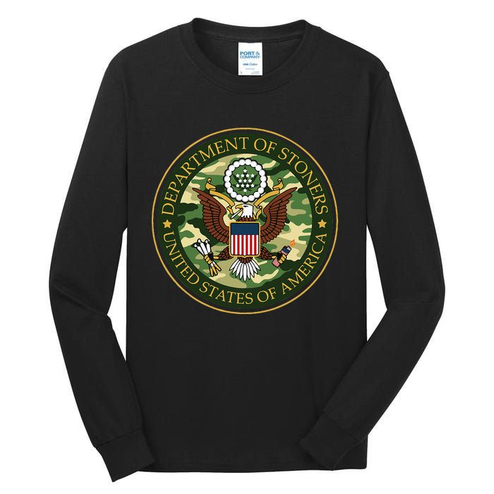 Department Of Stoners Funny Weed Cannabis Pot America USA Tall Long Sleeve T-Shirt