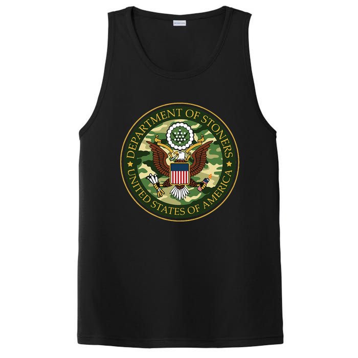 Department Of Stoners Funny Weed Cannabis Pot America USA PosiCharge Competitor Tank