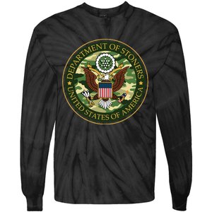 Department Of Stoners Funny Weed Cannabis Pot America USA Tie-Dye Long Sleeve Shirt