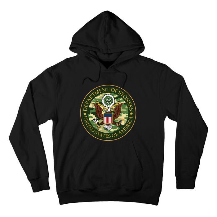 Department Of Stoners Funny Weed Cannabis Pot America USA Tall Hoodie