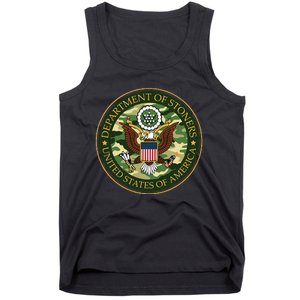 Department Of Stoners Funny Weed Cannabis Pot America USA Tank Top