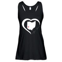 Dayton Ohio Strong Retro Heart Map Ladies Essential Flowy Tank