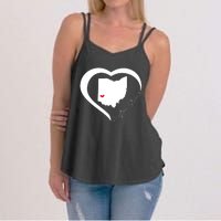 Dayton Ohio Strong Retro Heart Map Women's Strappy Tank