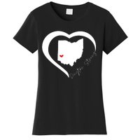 Dayton Ohio Strong Retro Heart Map Women's T-Shirt