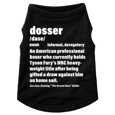 Dosser Definition  Doggie Tank