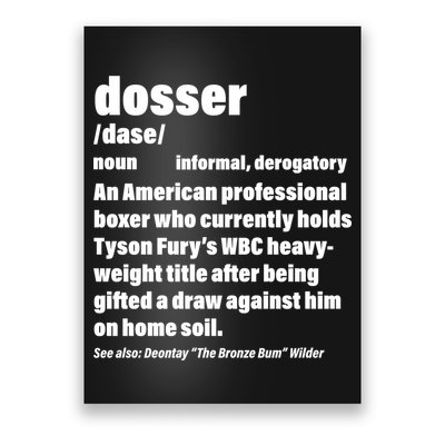 Dosser Definition  Poster