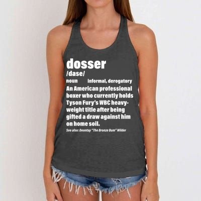 Dosser Definition  Women's Knotted Racerback Tank
