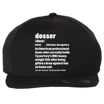 Dosser Definition  Wool Snapback Cap