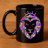 Dot Day King Lion 11oz C Handle Ceramic Mug