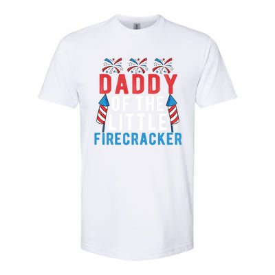 Daddy Of The Little Firecracker 4th Of July Matching Family Gift Softstyle® CVC T-Shirt