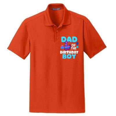 Dad Of The Birthday Boy Llama Dad And Mom Family Party Dry Zone Grid Polo