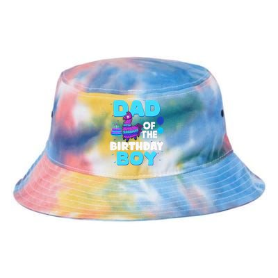 Dad Of The Birthday Boy Llama Dad And Mom Family Party Tie Dye Newport Bucket Hat