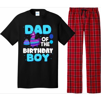 Dad Of The Birthday Boy Llama Dad And Mom Family Party Pajama Set