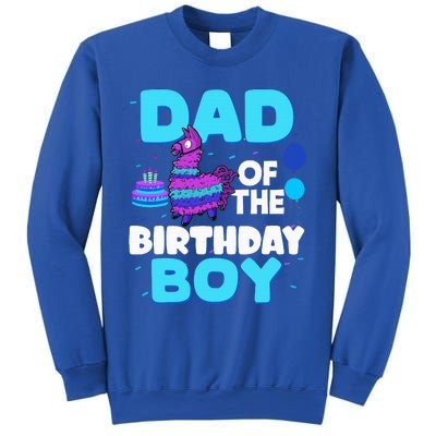 Dad Of The Birthday Boy Llama Dad And Mom Family Party Sweatshirt