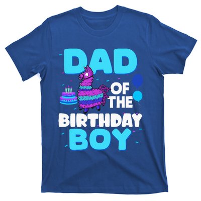 Dad Of The Birthday Boy Llama Dad And Mom Family Party T-Shirt