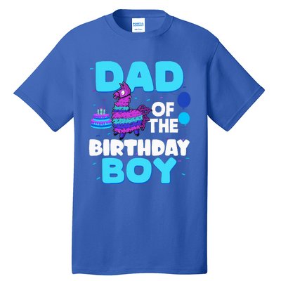 Dad Of The Birthday Boy Llama Dad And Mom Family Party Tall T-Shirt