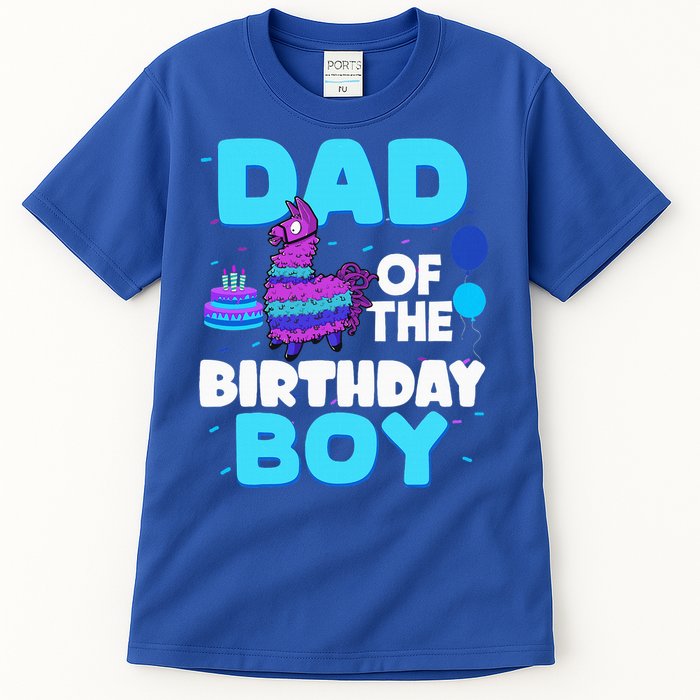 Dad Of The Birthday Boy Llama Dad And Mom Family Party Tall T-Shirt