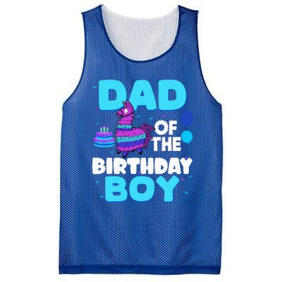 Dad Of The Birthday Boy Llama Dad And Mom Family Party Mesh Reversible Basketball Jersey Tank