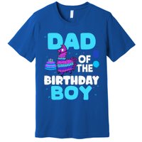 Dad Of The Birthday Boy Llama Dad And Mom Family Party Premium T-Shirt