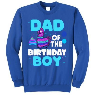 Dad Of The Birthday Boy Llama Dad And Mom Family Party Tall Sweatshirt