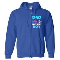 Dad Of The Birthday Boy Llama Dad And Mom Family Party Full Zip Hoodie