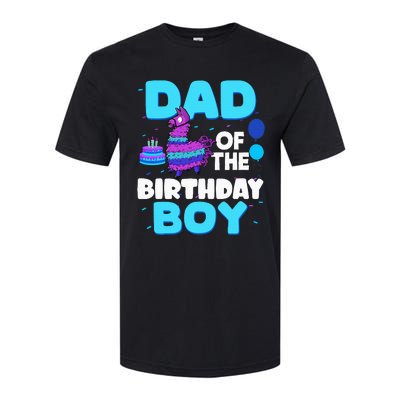 Dad Of The Birthday Boy Llama Dad And Mom Family Party Softstyle CVC T-Shirt