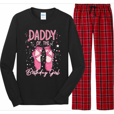 Dad Of The Birthday Ballerina Girl Bday Party Ballet Dancer Long Sleeve Pajama Set