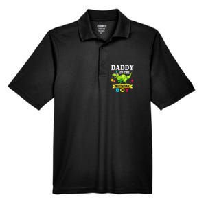 Daddy of the Birthday Boy T-Rex RAWR Dinosaur Birthday boy Men's Origin Performance Pique Polo