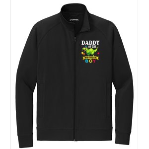 Daddy of the Birthday Boy T-Rex RAWR Dinosaur Birthday boy Stretch Full-Zip Cadet Jacket