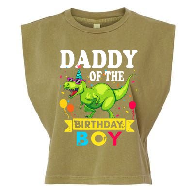 Daddy of the Birthday Boy T-Rex RAWR Dinosaur Birthday boy Garment-Dyed Women's Muscle Tee