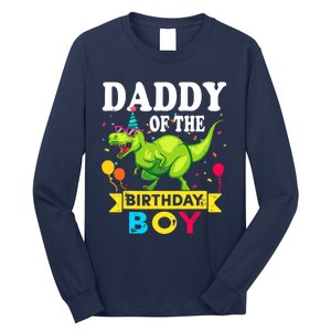 Daddy of the Birthday Boy T-Rex RAWR Dinosaur Birthday boy Long Sleeve Shirt