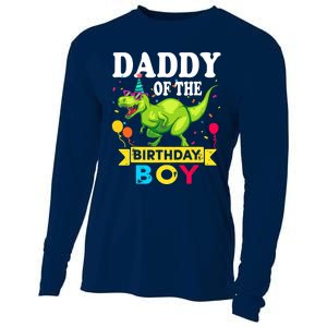 Daddy of the Birthday Boy T-Rex RAWR Dinosaur Birthday boy Cooling Performance Long Sleeve Crew