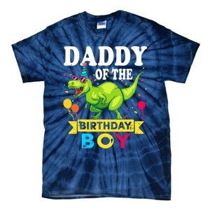 Daddy of the Birthday Boy T-Rex RAWR Dinosaur Birthday boy Tie-Dye T-Shirt